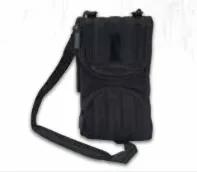 Brother black carrying case with adjustable shoulder strap and zippered compartment