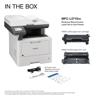 Brother MFC-L5710DN monochrome laser all-in-one printer with toner, drum unit, and accessories