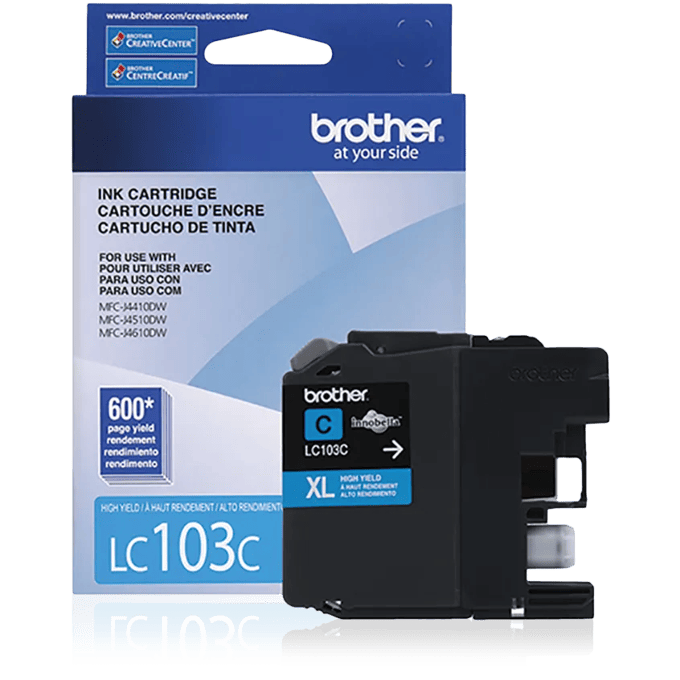 Brother Genuine LC103CS High-yield Cyan Ink Cartridge, , large