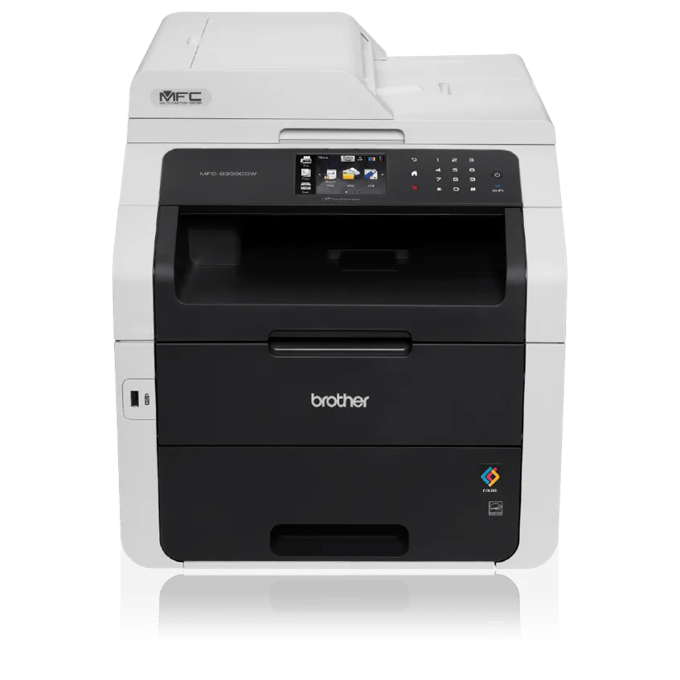 Brother MFC-9330CDW all-in-one color laser printer with wireless connectivity and touchscreen