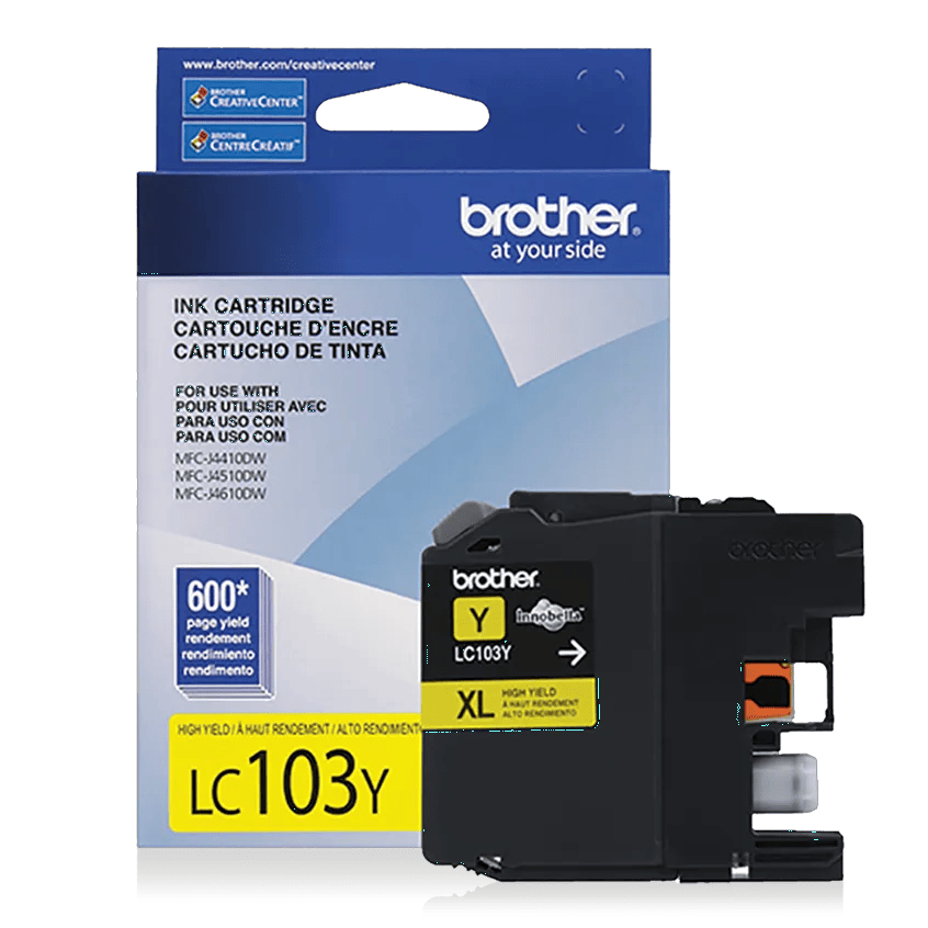 Brother LC103Y high-yield yellow ink cartridge for all-in-one printers