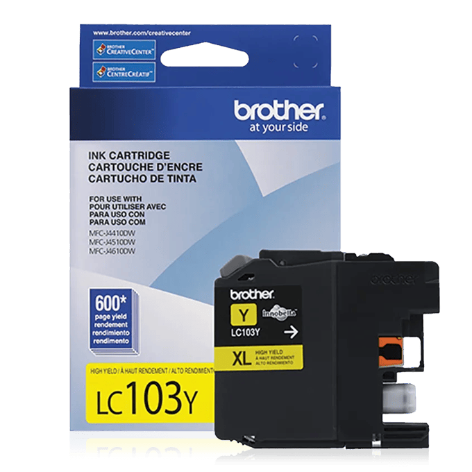 Brother LC103Y high-yield yellow ink cartridge for all-in-one printers