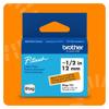 Brother P-touch label tape 12mm black on orange for labeling machines