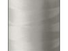 White thread spool close-up showing smooth textile fiber winding