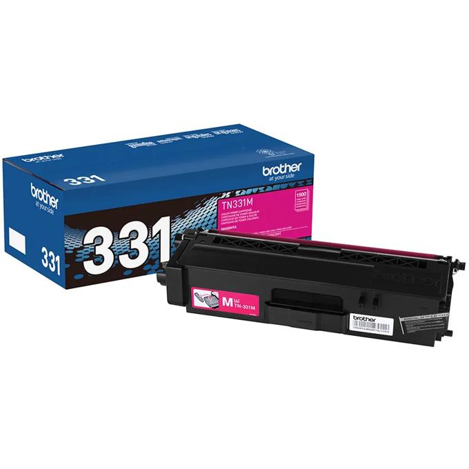 Brother Genuine TN331M Standard-yield Magenta Toner Cartridge, Magenta, large