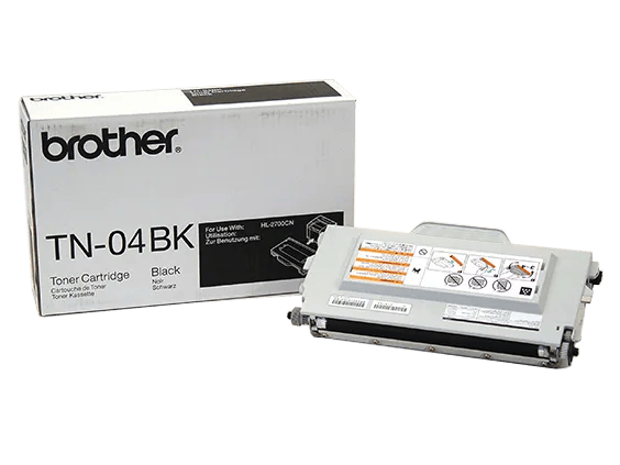 Cartucho de tóner negro Brother TN-04BK con caja de empaque