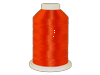 Brother embroidery thread spool in vibrant orange with white cap on cone base