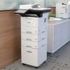 Brother monochrome laser all-in-one printer with multiple paper trays in modern office