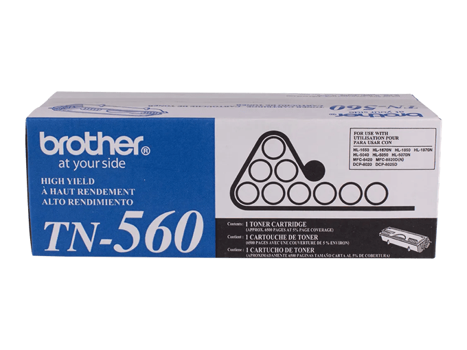 Brother Genuine TN560 High-yield Black Toner Cartridge, Black, large