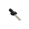 Brother printer cleaning tool with black brush head and metal scraper blade
