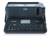 Brother P-touch D800W label maker with open lid, keyboard, and wireless connectivity