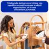 Brother QL-810W wireless label printer printing retail tags in small business boutique