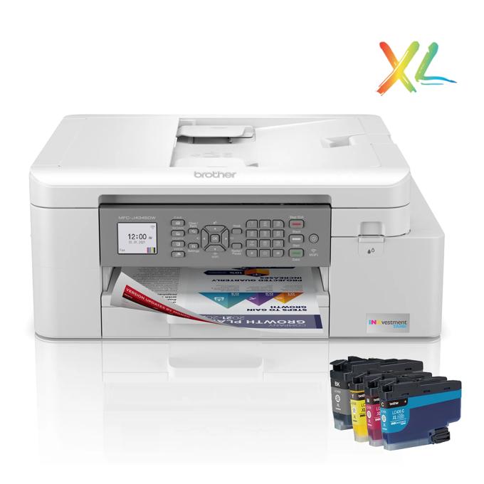 Brother MFC-J4345DW all-in-one color inkjet printer with wireless connectivity and ink cartridges