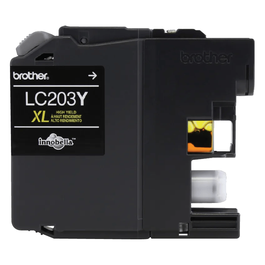 Brother Genuine LC203Y High-yield Yellow Ink Cartridge, Yellow, medium