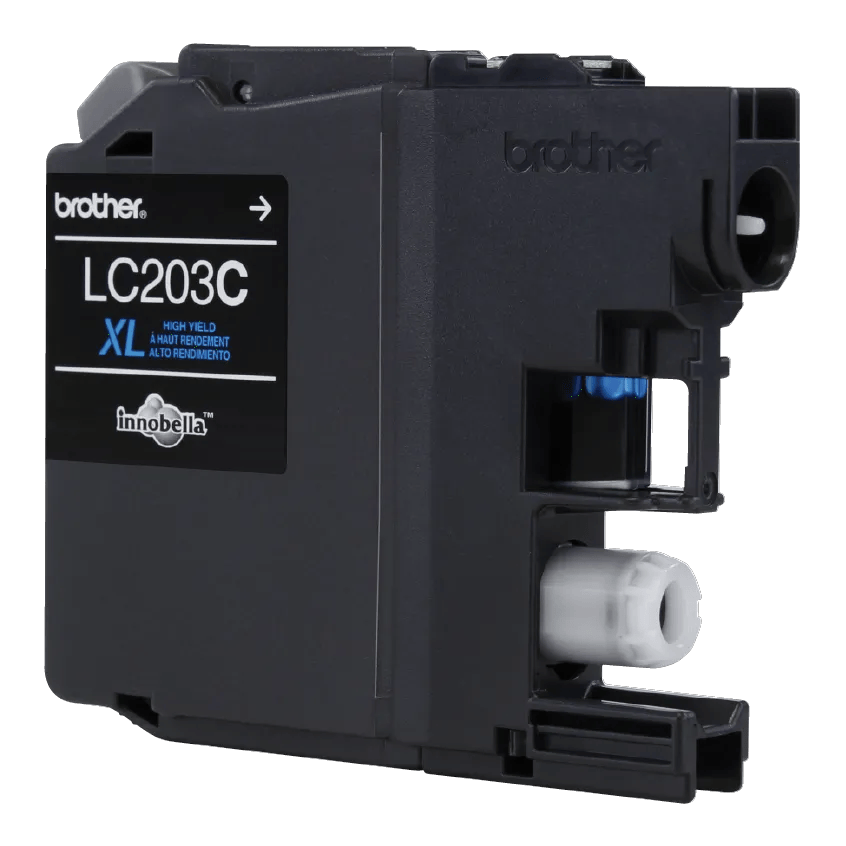 Brother Genuine LC203C High-yield Cyan Ink Cartridge, Cyan, medium
