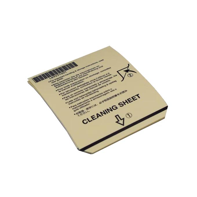 Brother printer cleaning sheet with barcode and multilingual instructions
