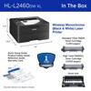 Brother HL-L2460DW XL wireless monochrome laser printer with toner cartridges and drum unit