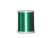 Brother metallic green embroidery thread spool on white background