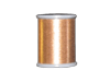Brother metallic copper embroidery thread spool on white background