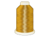 Brother gold embroidery thread spool with white cap on transparent background