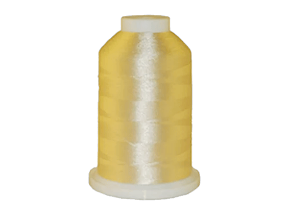 Brother embroidery thread spool in pale yellow polyester on white cone