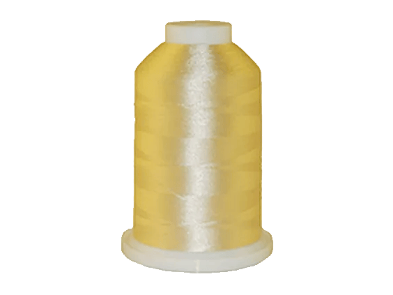 Brother embroidery thread spool in pale yellow polyester on white cone
