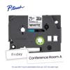 Brother P-touch TZe flexible ID tape cartridge with white labels for organization
