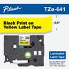 Cartucho de cinta de etiquetas laminadas Brother TZe-641 con texto negro sobre amarillo