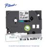 Brother P-touch TZe-151 24mm laminated label tape cartridge with black text on clear background