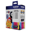 Brother LC201CL 3-pack color ink cartridges for inkjet printers