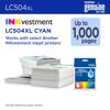 Brother Genuine LC504XLCS High Yield Cyan Ink Cartridge, Cyan, small