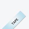 Brother TZe-M231S label tape cartridge in black on matte blue background