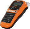 Brother P-touch EDGE handheld label maker with QWERTY keyboard in orange and black