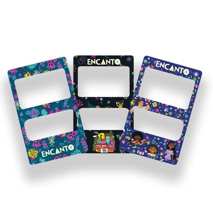 Brother Encanto-themed sewing machine faceplates with colorful floral and character designs