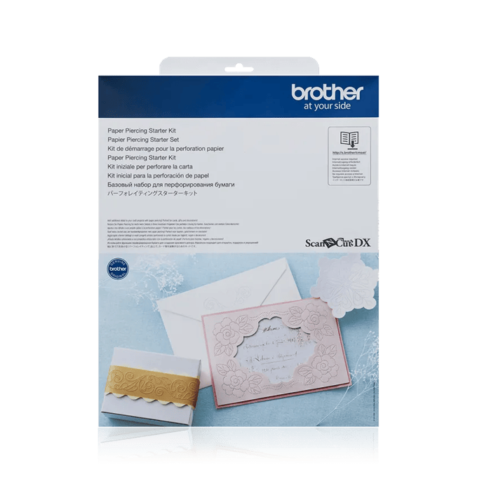 Brother ScanNCut DX paper piercing starter kit with decorative cards and envelopes