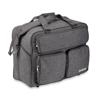 Brother gray sewing and embroidery tote bag with multiple zippered pockets and shoulder straps