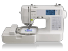 Brother LB6800 sewing and embroidery machine with LCD screen and floral design in hoop