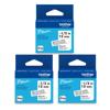 Brother Genuine BTAG 3-pack Non-Laminated Tape for P-touch Label Makers, Black on White – 12 mm wide x 4 m long, , small