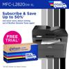 Brother MFC-L2820DW XL monochrome laser all-in-one printer with toner subscription box