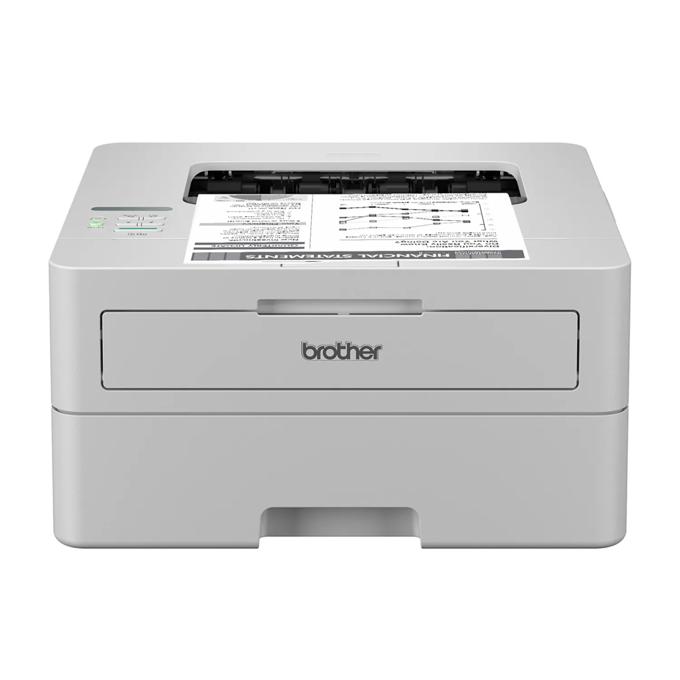 Brother HL-L2865DW monochrome laser printer with wireless connectivity and paper output tray