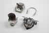 Brother embroidery machine cap frame set with circular hoops and metal clamps