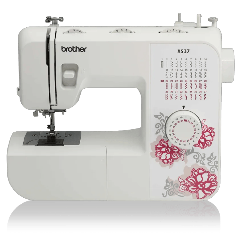Brother XS37 sewing machine with 37 built-in stitches and decorative floral design