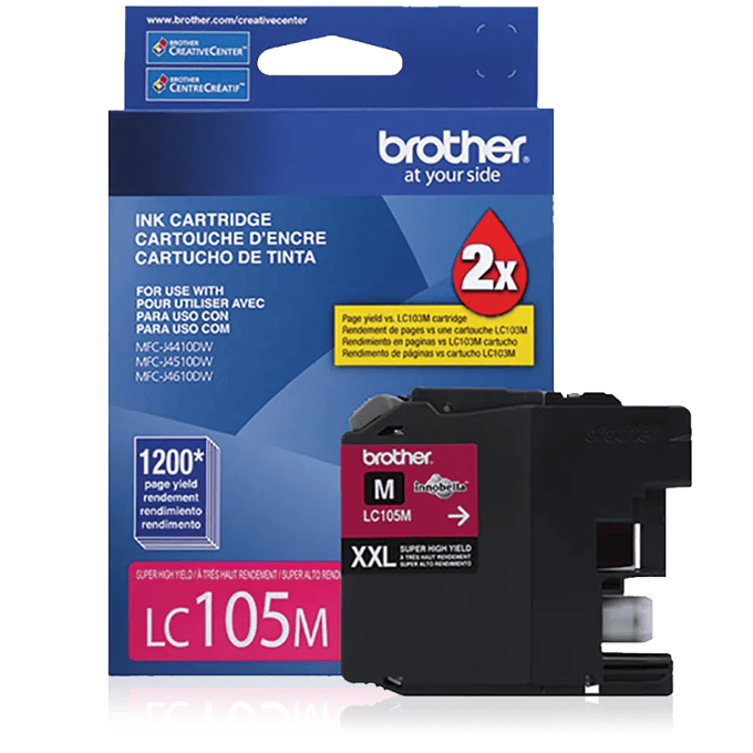 Brother Genuine LC105M Super High-yield Magenta Ink Cartridge, , large