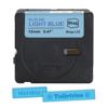 Brother Btag-L33 12mm light blue labeling tape cartridge with sample labels
