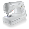 Brother PC210PRW white sewing machine with built-in storage compartment