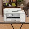 Brother MFC-J5855DW all-in-one color inkjet printer on home office desk