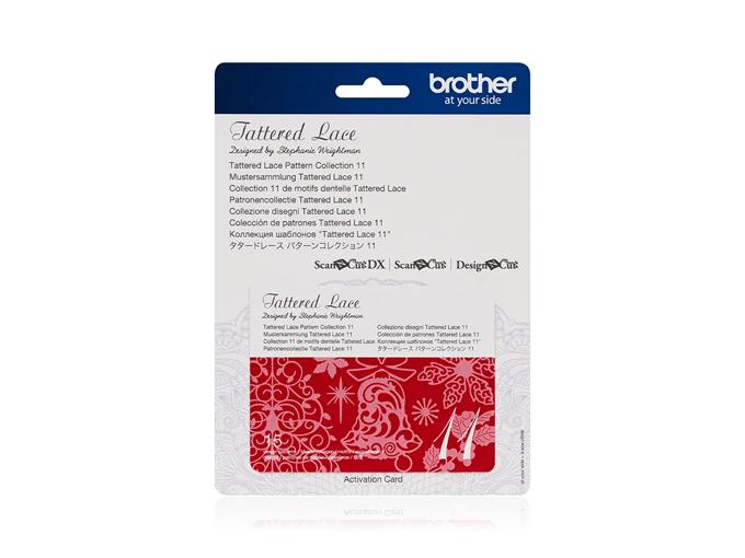 Brother Tattered Lace Pattern Collection 11 activation card with decorative lace designs