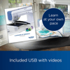 Brother Luminaire XP Version 2 embroidery machine playbook with USB tutorial videos