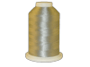 Brother embroidery thread spool in metallic silver on white base