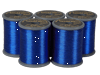 Brother blue polyester embroidery thread spools, 300m, 210 denier weight